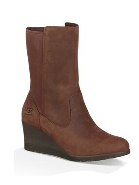 UGG Coraline Waterproof Wedge Booties Size 7